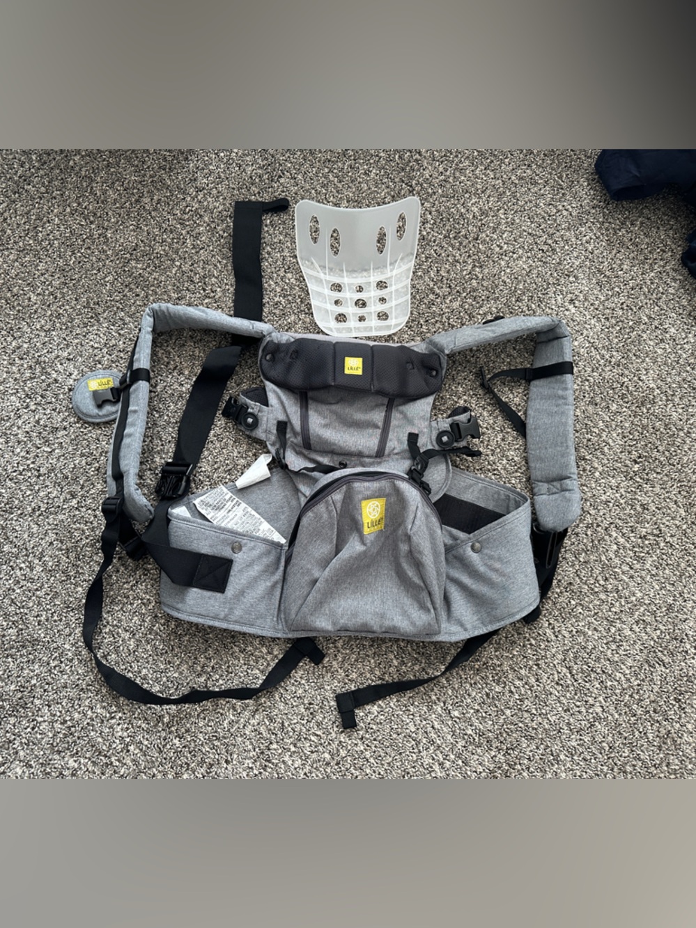 LILLEbaby SeatMe™ All Seasons Heathered Grey Carrier SIX-Position Ergonomic